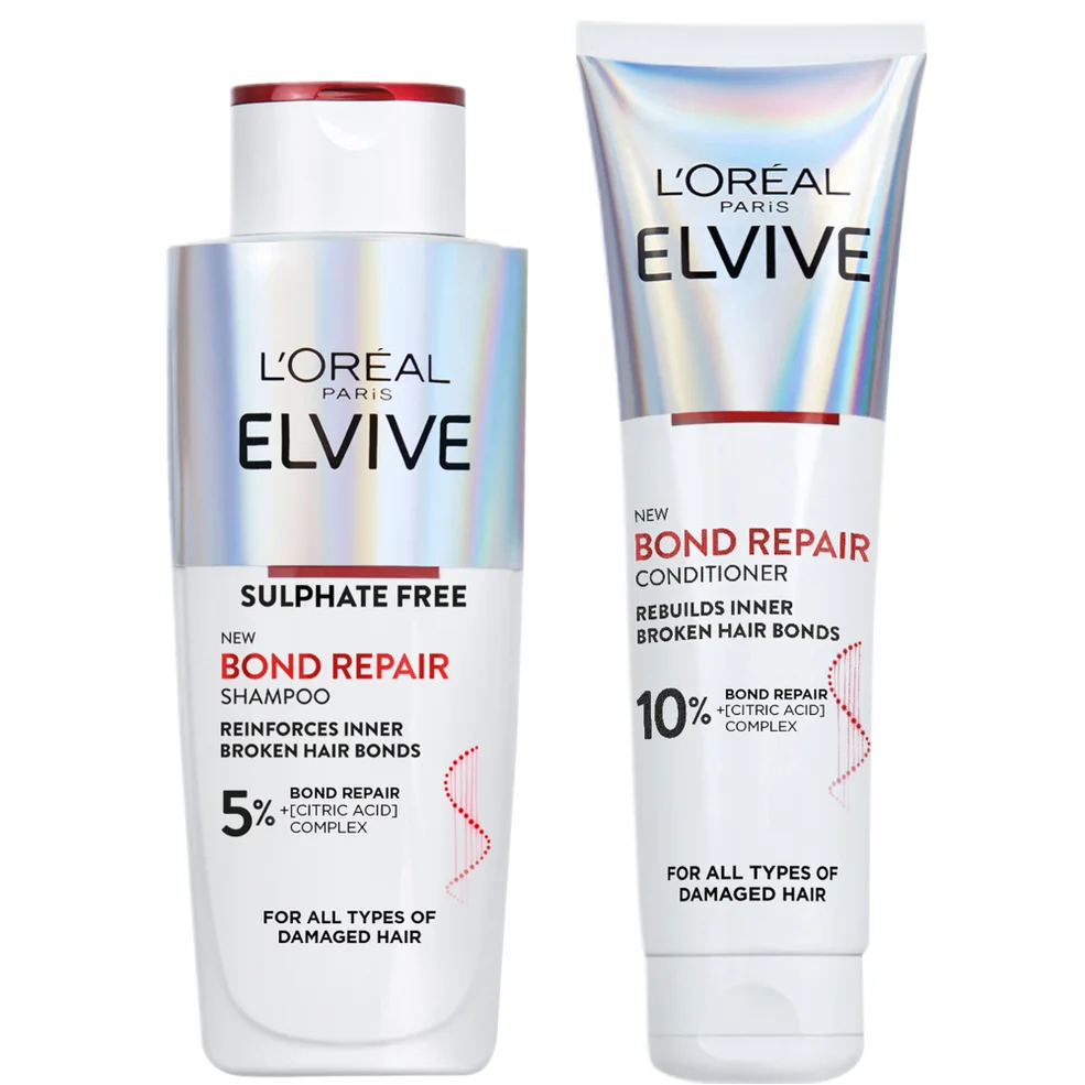 L’Oréal Paris Elvive Bond Repair Shampoo and Conditioner Bundle For Damaged Hair Imagen 1
