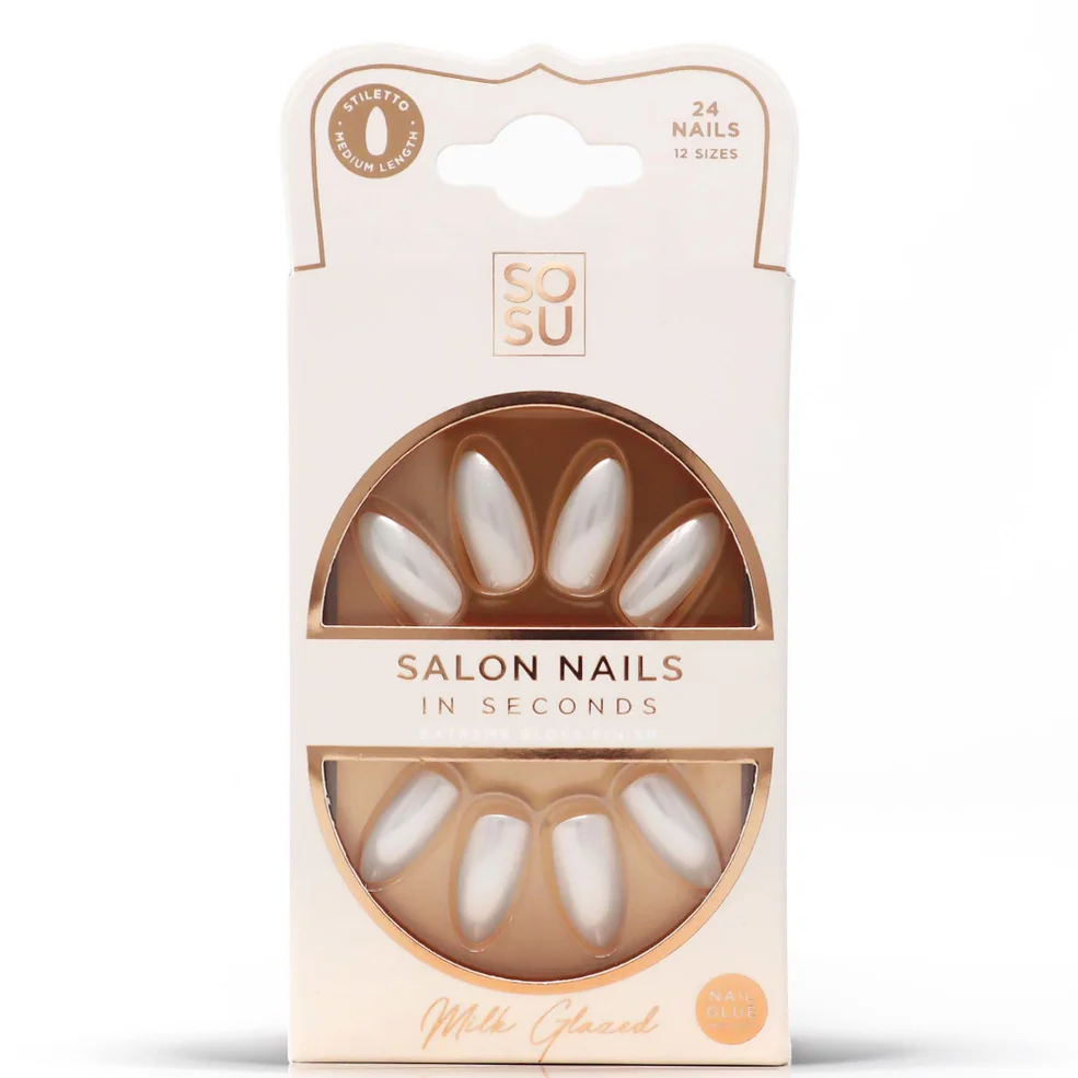 SOSU Cosmetics Glazed False Nails - Milk Imagen 1