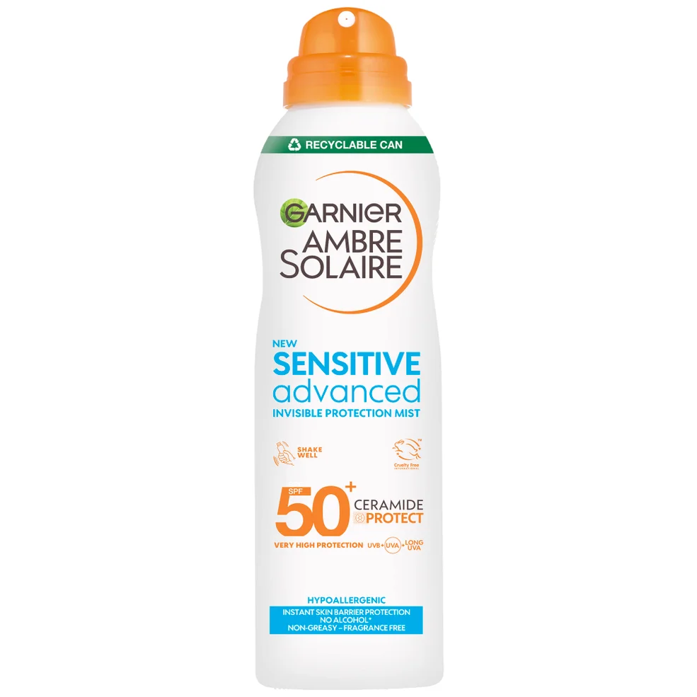 Bruma solar seca Ambre Solaire FPS 50+ Sensitive Advanced de Garnier, 150 ml Imagen 1