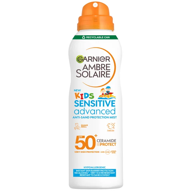 Bruma avanzada antiarena para niños con FPS 50+ Ambre Solaire de Garnier, 150 ml