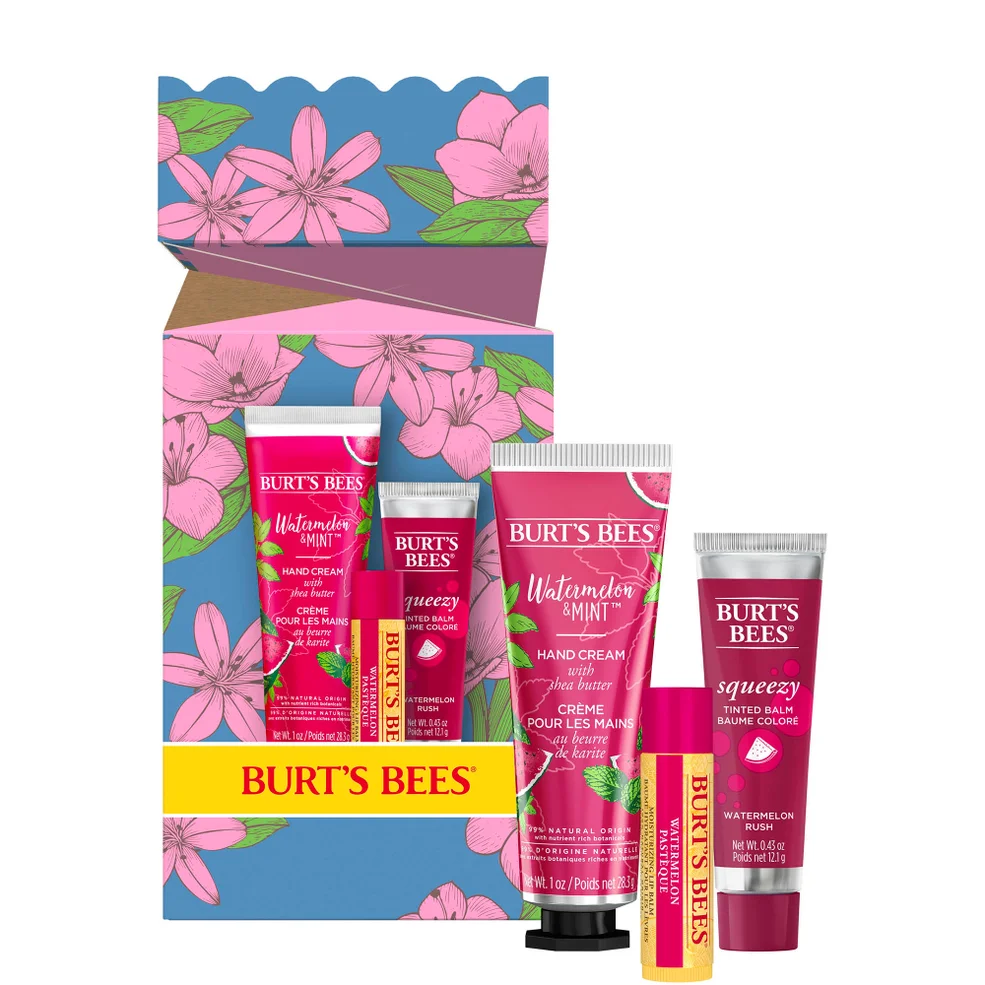 Burt's Bees You're One in a Melon Lip Balm and Hand Cream Gift Set Imagen 1