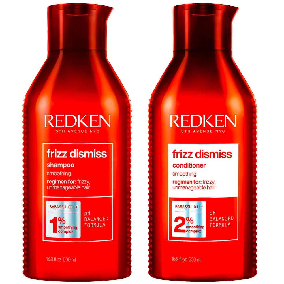 Redken Frizz Dismiss Shampoo and Conditioner Routine To Protect Hair Against Humidity and Frizz 500ml Imagen 1