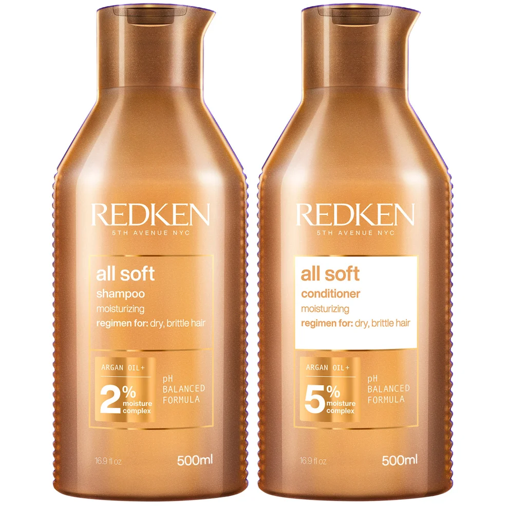 Redken All Soft Shampoo and Conditioner Routine for Dry, Brittle Hair 500ml Imagen 1