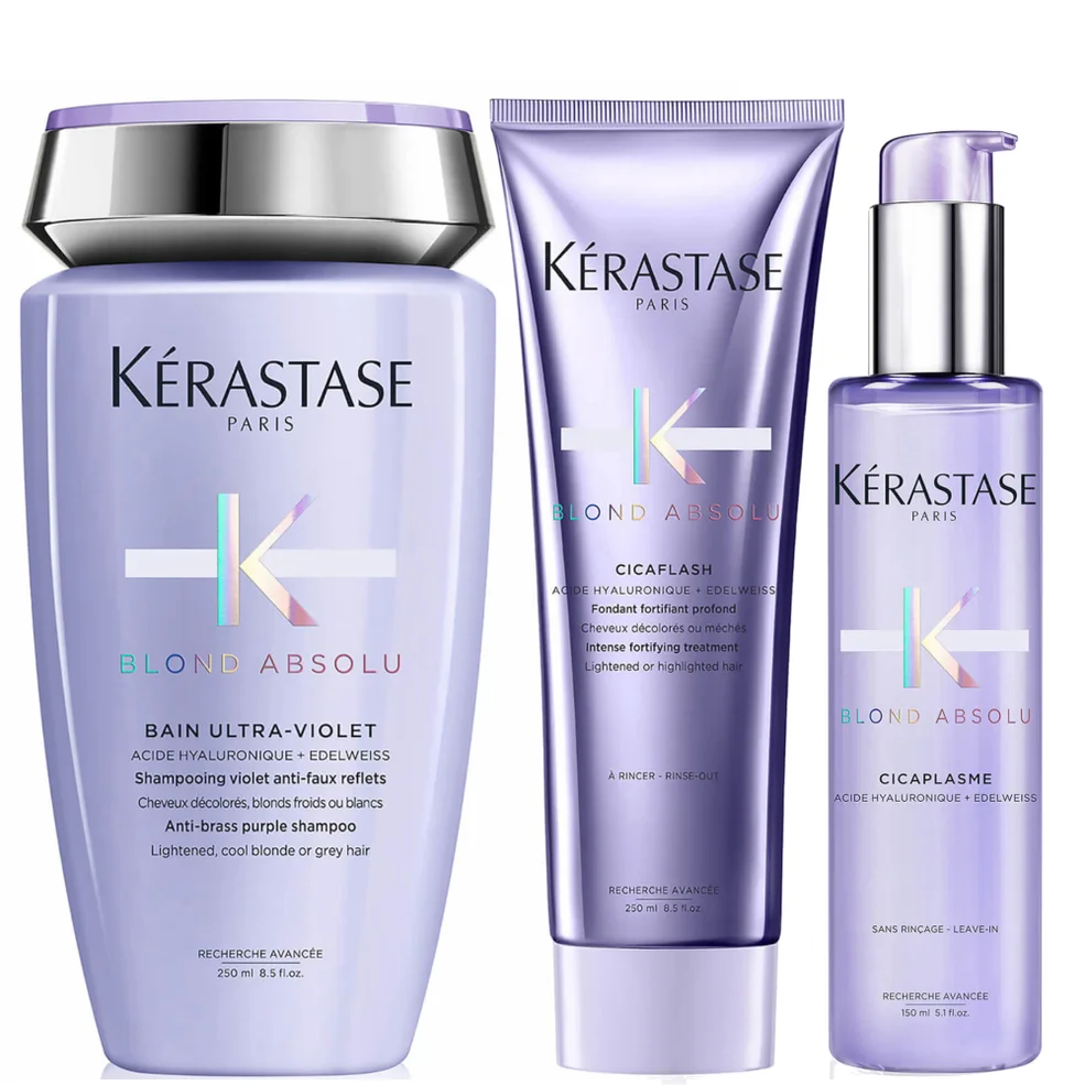 Kérastase Blond Absolu Ultraviolet Shampoo, Conditioner and Treatment Routine for Brightening Blonde Hair Imagen 1