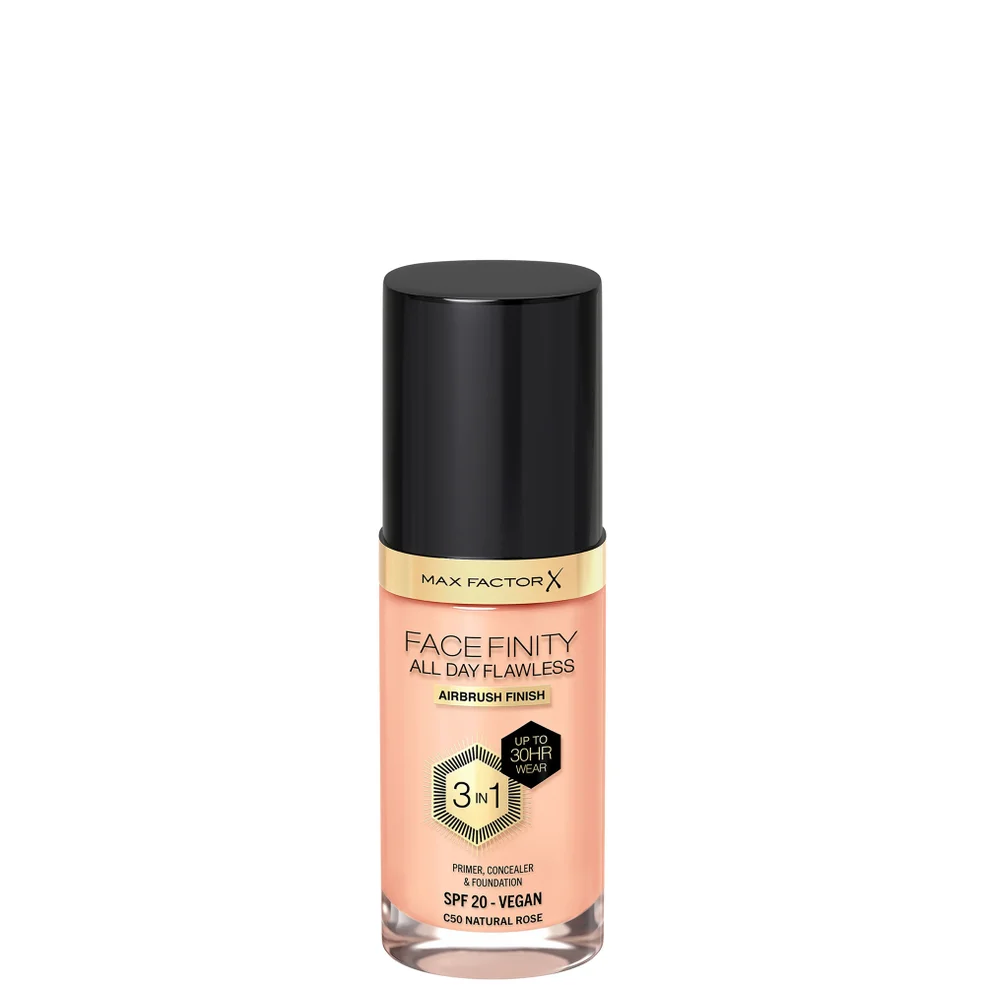 Max Factor Facefinity All Day Flawless 3 in 1 Vegan Foundation 30ml (Various Shades) Imagen 1