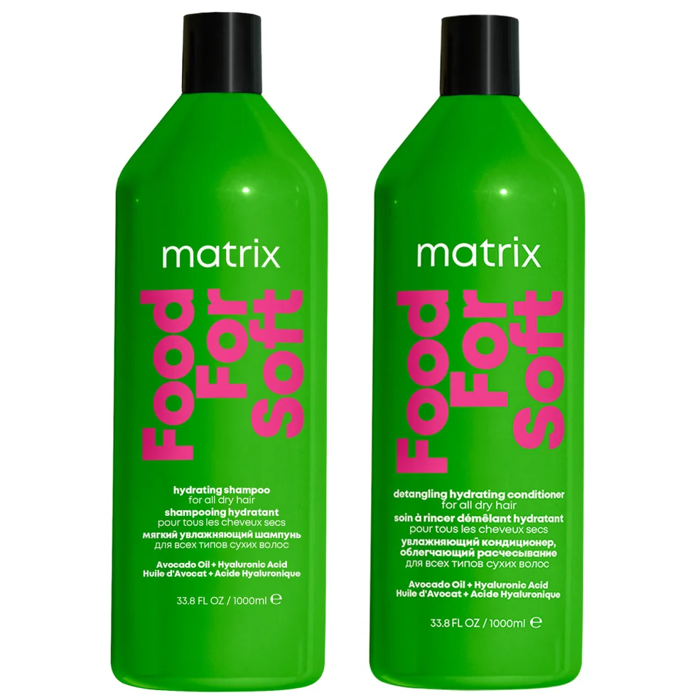 Matrix Food for Soft Hydrating 1000ml Shampoo and Conditioner with Avocado Oil and Hyaluronic Acid for Dry Hair Duo Imagen 1