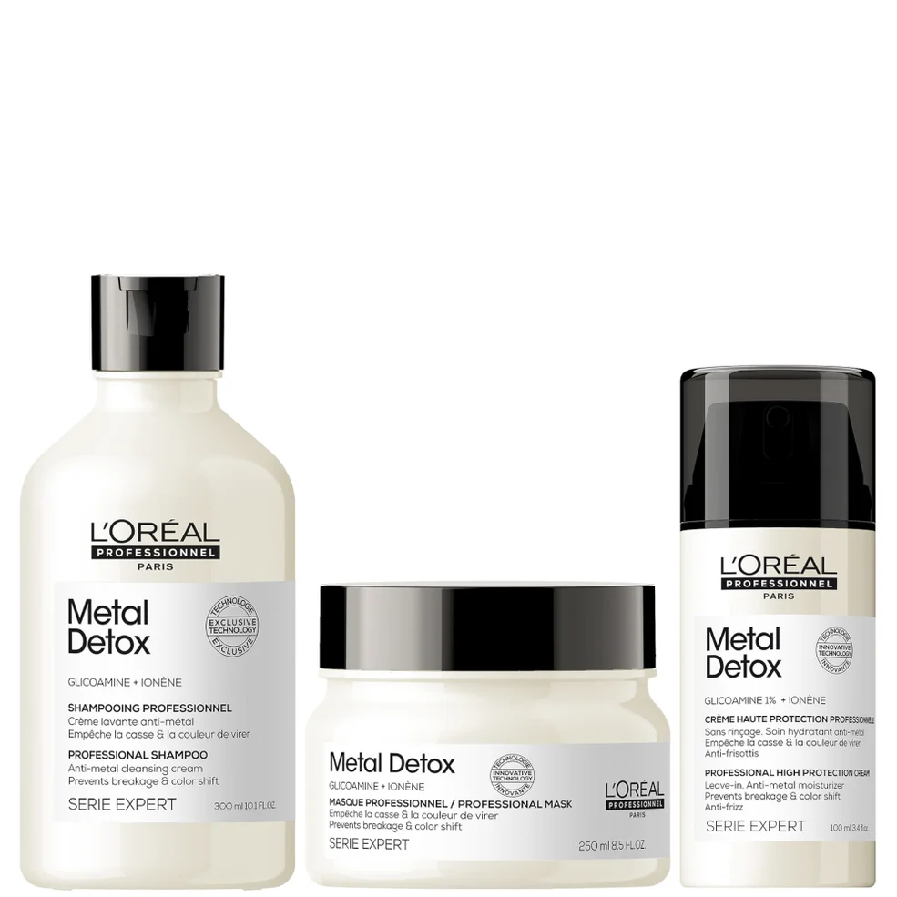 L'Oréal Professionnel Metal Detox Shampoo Masque and Leave-in Cream Bundle Imagen 1
