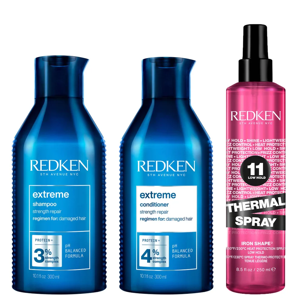 Redken Extreme Shampoo and Conditioner For Damaged Hair with Thermal Spray Heat Protector Imagen 1