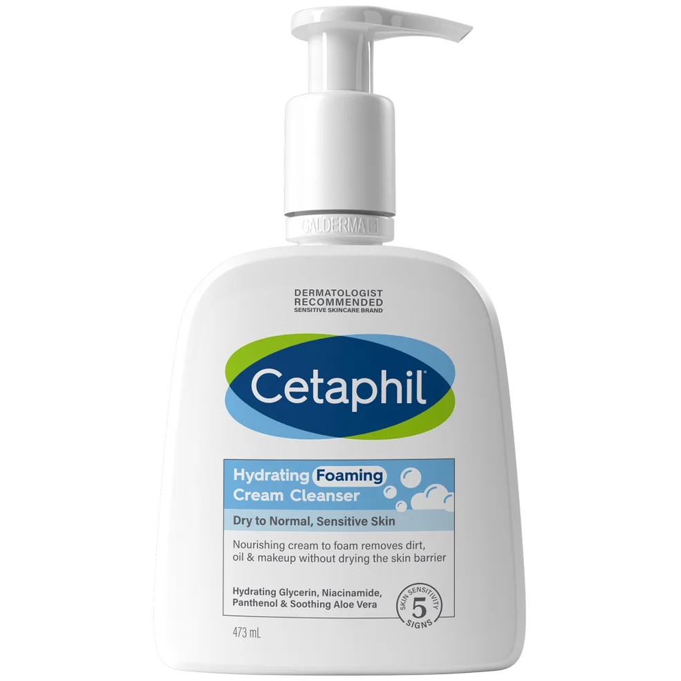 Cetaphil Hydrating Foaming Cream Cleanser Wash 473ml Imagen 1