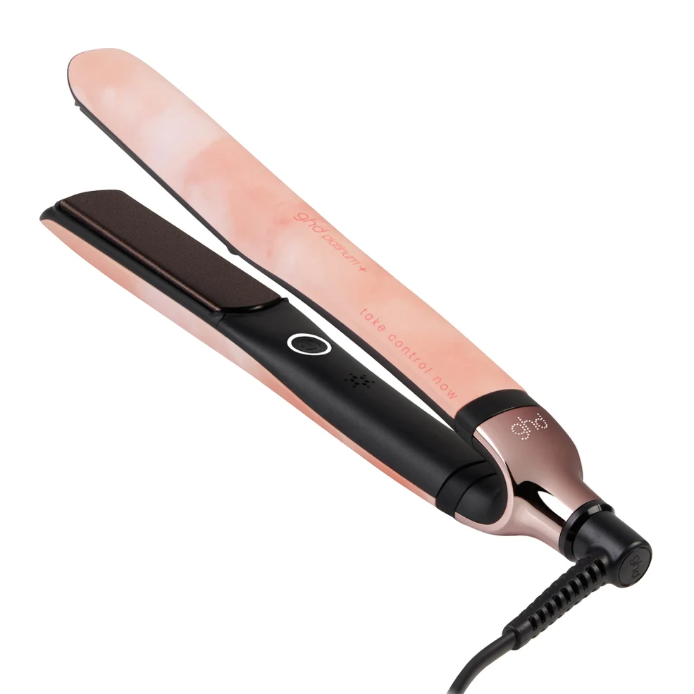 ghd Limited Edition Platinum+ Hair Straightener in Pink Peach Imagen 1