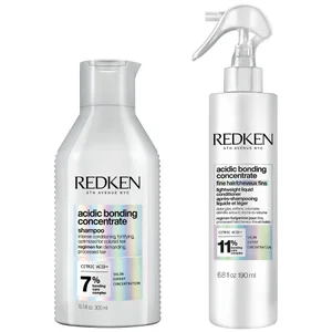 Set de champú concentrado Acidic Bonding y acondicionador líquido ligero Bond Repair de Redken para cabello fino - undefined undefined