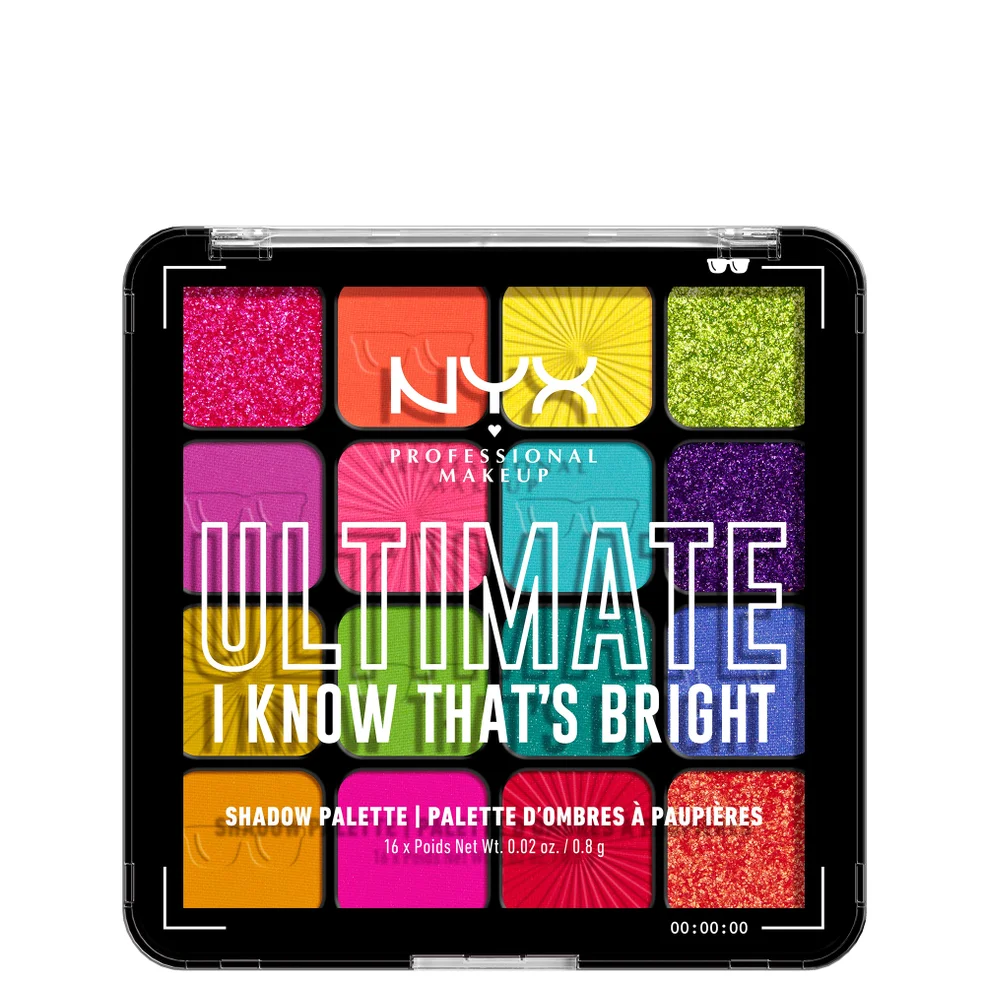 NYX Professional Makeup Ultimate Shadow Palette Vegan 16-Pan - I Know That's Bright Imagen 1