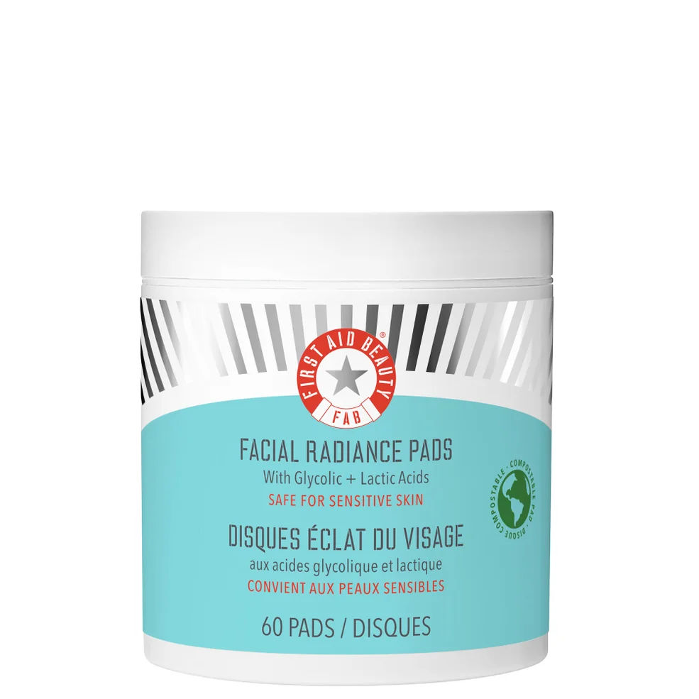 First Aid Beauty Facial Radiance Pads with Glycolic and Lactic Acids Imagen 1