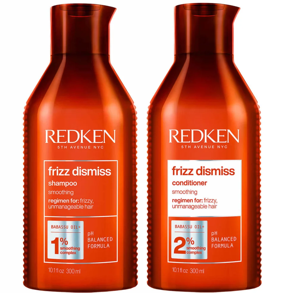 Redken Frizz Dismiss Shampoo and Conditioner Bundle for Smoothing Frizzy Hair Imagen 1