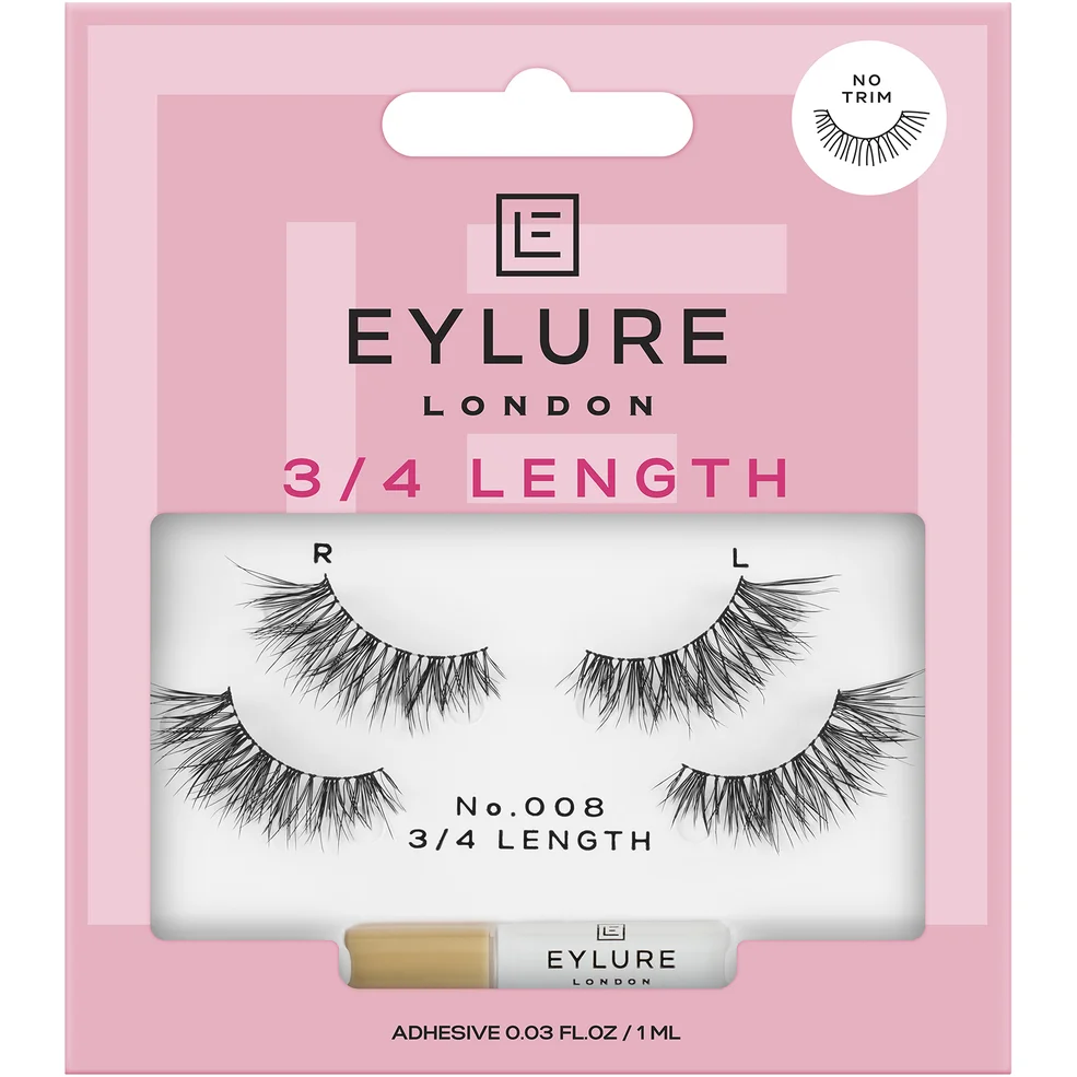 Eylure 3/4 Length False Lashes - No. 008 Twin Pack Imagen 1