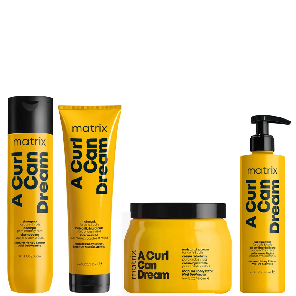 Matrix A Curl Can Dream Manuka Honey Infused Shampoo, Mask, Leave-in Cream and Hair Gel for Curls and Coils Imagen 1