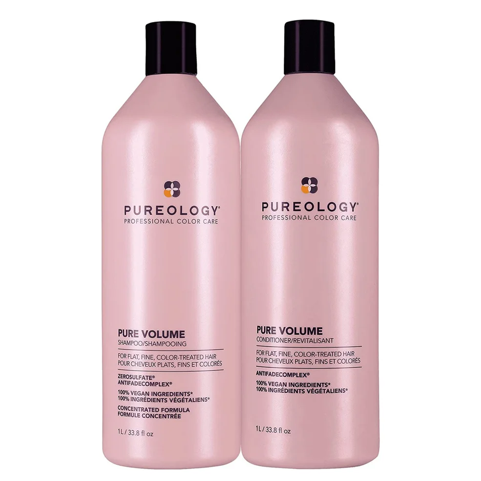 Pureology Pure Volume Shampoo and Conditioner Routine For Flat, Fine, Colour Treated Hair 1000ml Imagen 1