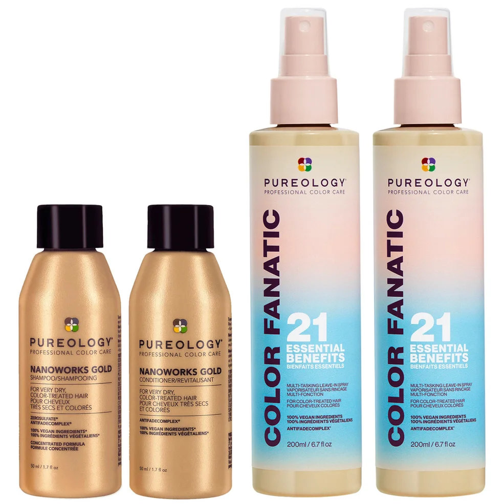 Pureology Color Fanatic Nanoworks Gold Mini Shampoo and Conditioner Routine Duo for Very Dry Hair Imagen 1