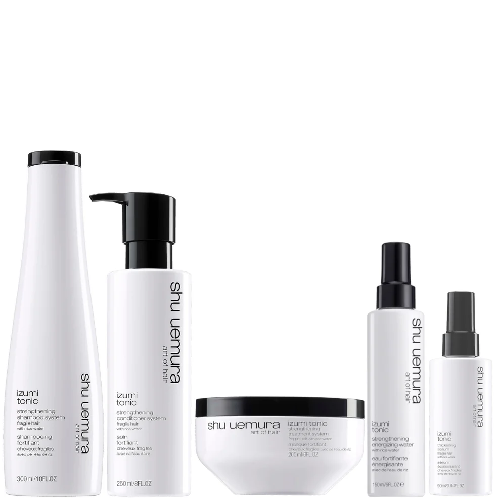 Shu Uemura Art of Hair Izumi Tonic Rice Water Shampoo, Conditioner, Hair Mask, Serum and Tonic Water Routine Imagen 1