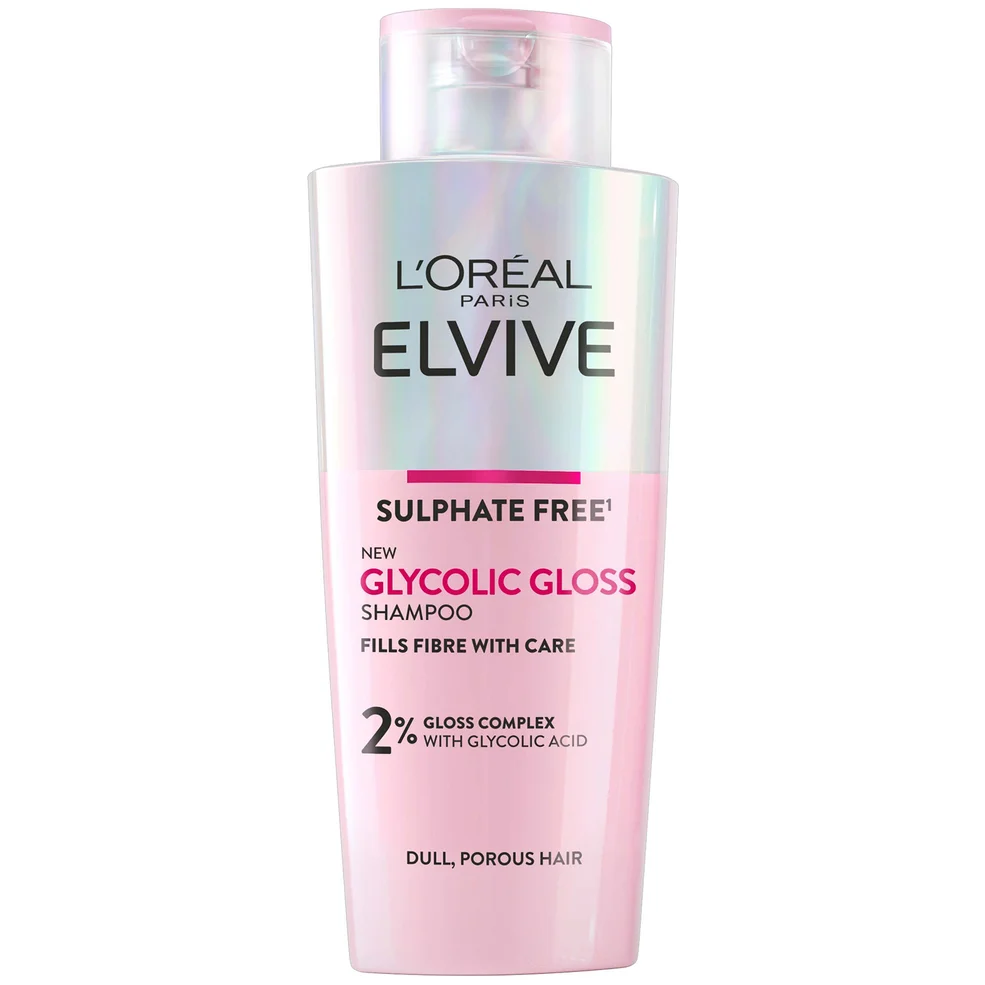 L'Oréal Paris Elvive Glycolic Gloss Sulphate Free Shampoo for Dull Hair 200ml Imagen 1