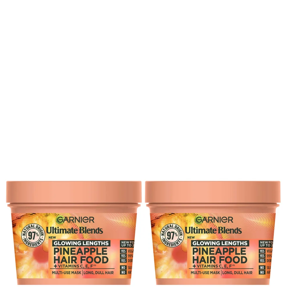 Garnier Ultimate Blends Pineapple 3-in-1 Glowing Hair Mask Duo Imagen 1