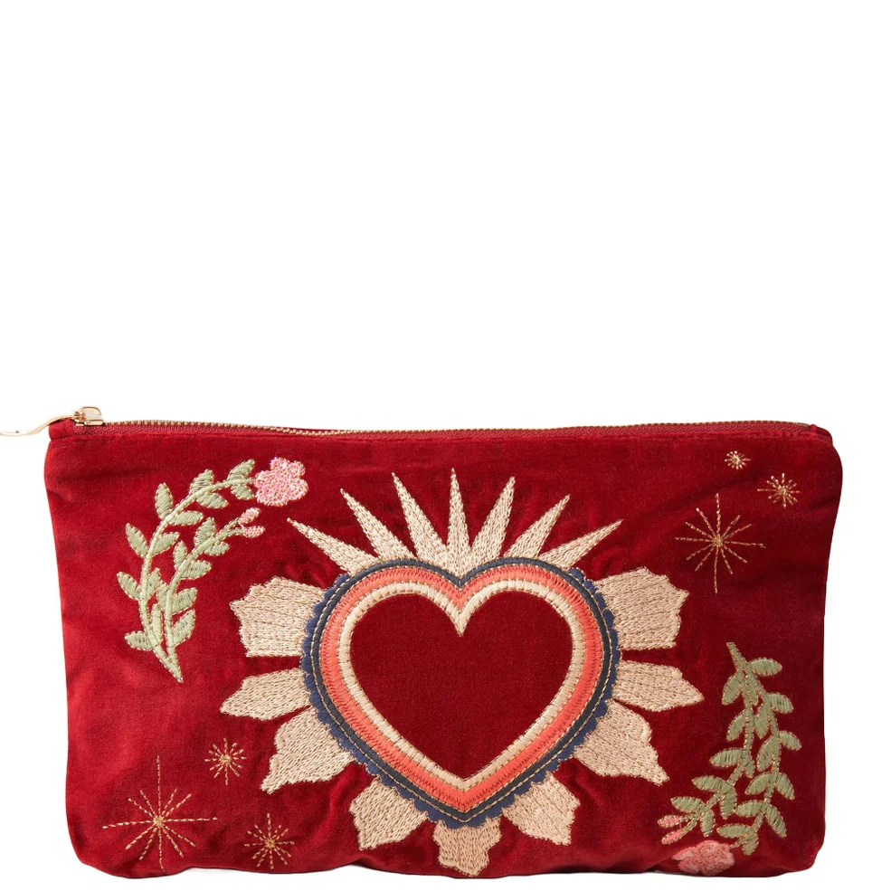 Elizabeth Scarlett Sacred Heart Rouge Velvet Everyday Pouch Imagen 1