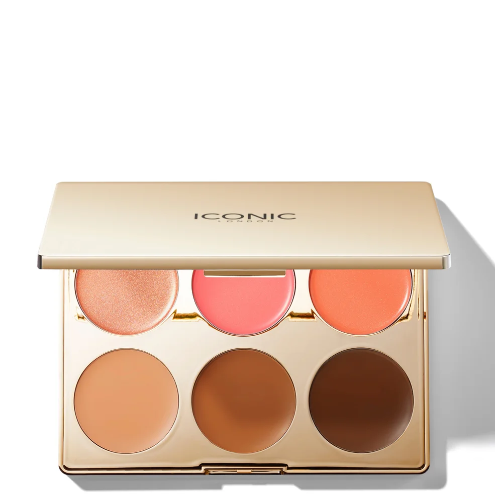 ICONIC London Multi-Use Cream Blush, Bronze and Highlight Palette Imagen 1