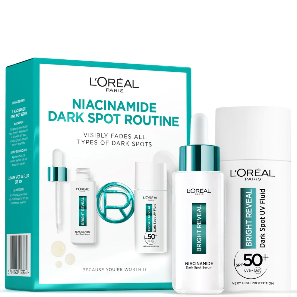 L'Oréal Paris Bright Reveal Niacinamide Dark Spot Set with Serum and UV Fluid SPF50+ Imagen 1