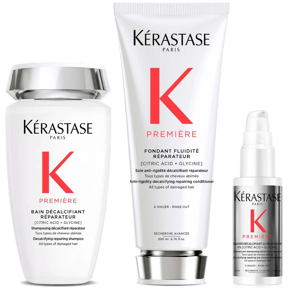 Kérastase Première Decalcifying Shampoo and Conditioner Duo with Travel Size Pre-Shampoo for Damaged Hair Imagen 1