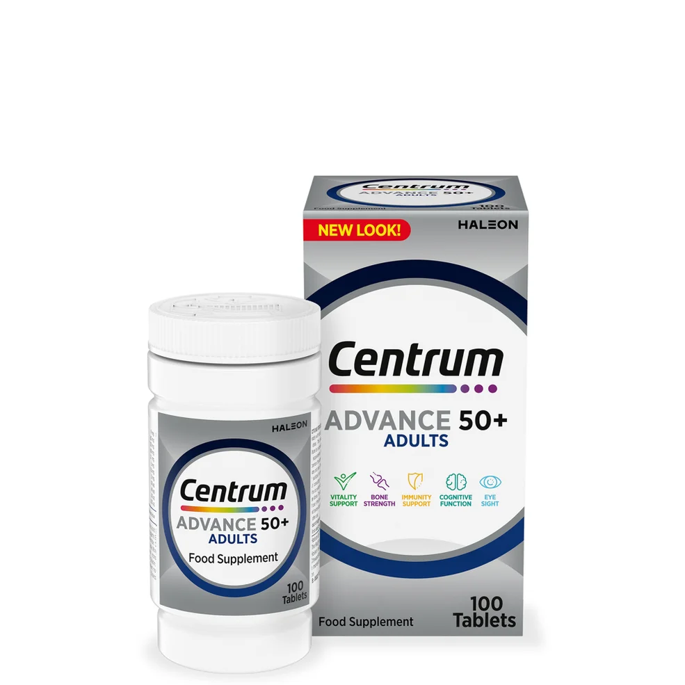 Centrum Advance 50+ Multivitamins and Minerals Tablets - 100 Tablets Imagen 1
