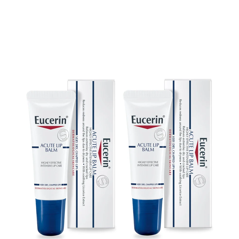 Eucerin Dry Skin Acute Lip Balm Duo 2 x 10ml Imagen 1