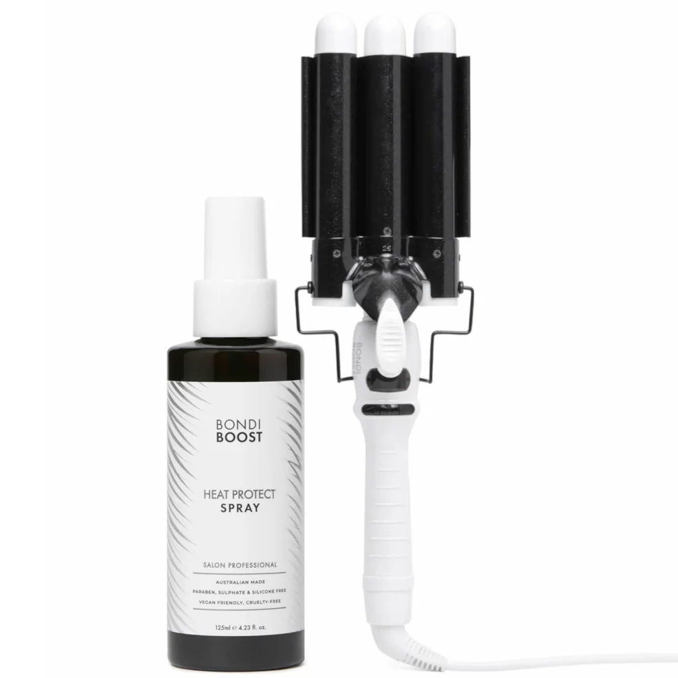 BondiBoost 32mm Wave Wand and Heat Protect Spray 125ml Bundle Imagen 1