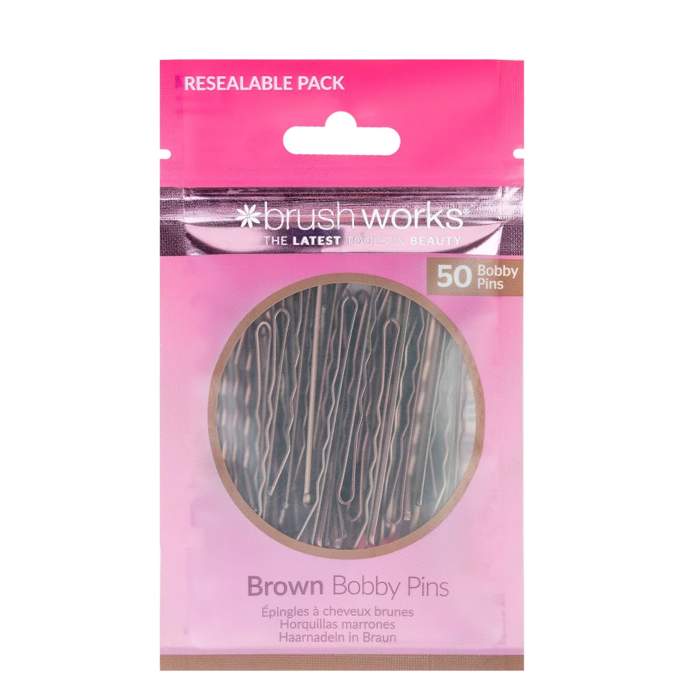 brushworks Brown Bobby Pins Imagen 1