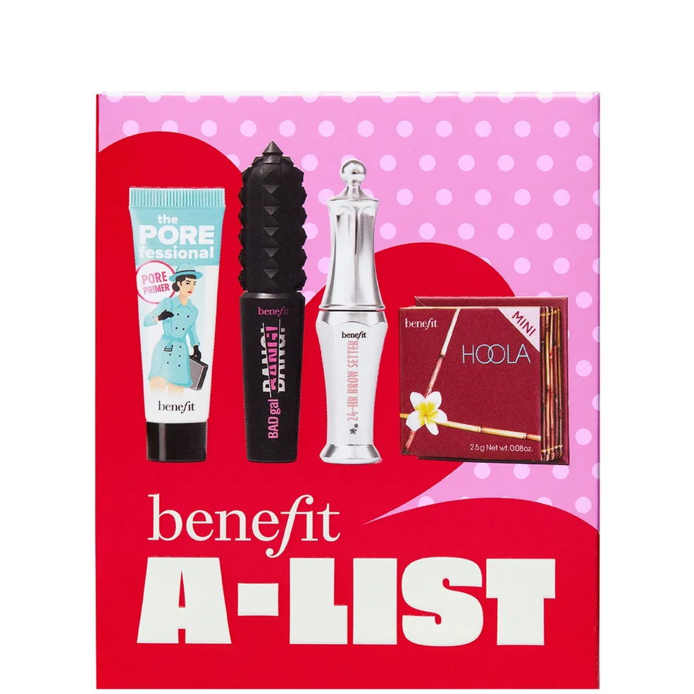 benefit A-List Full Glam Kit: Badgal Bang Mascara, Hoola Bronzer, Porefessional Primer and 24hr Brow Setter Gift Set Imagen 1