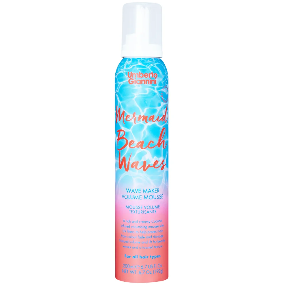 Umberto Giannini Mermaid Beach Waves Mousse 200ml Imagen 1