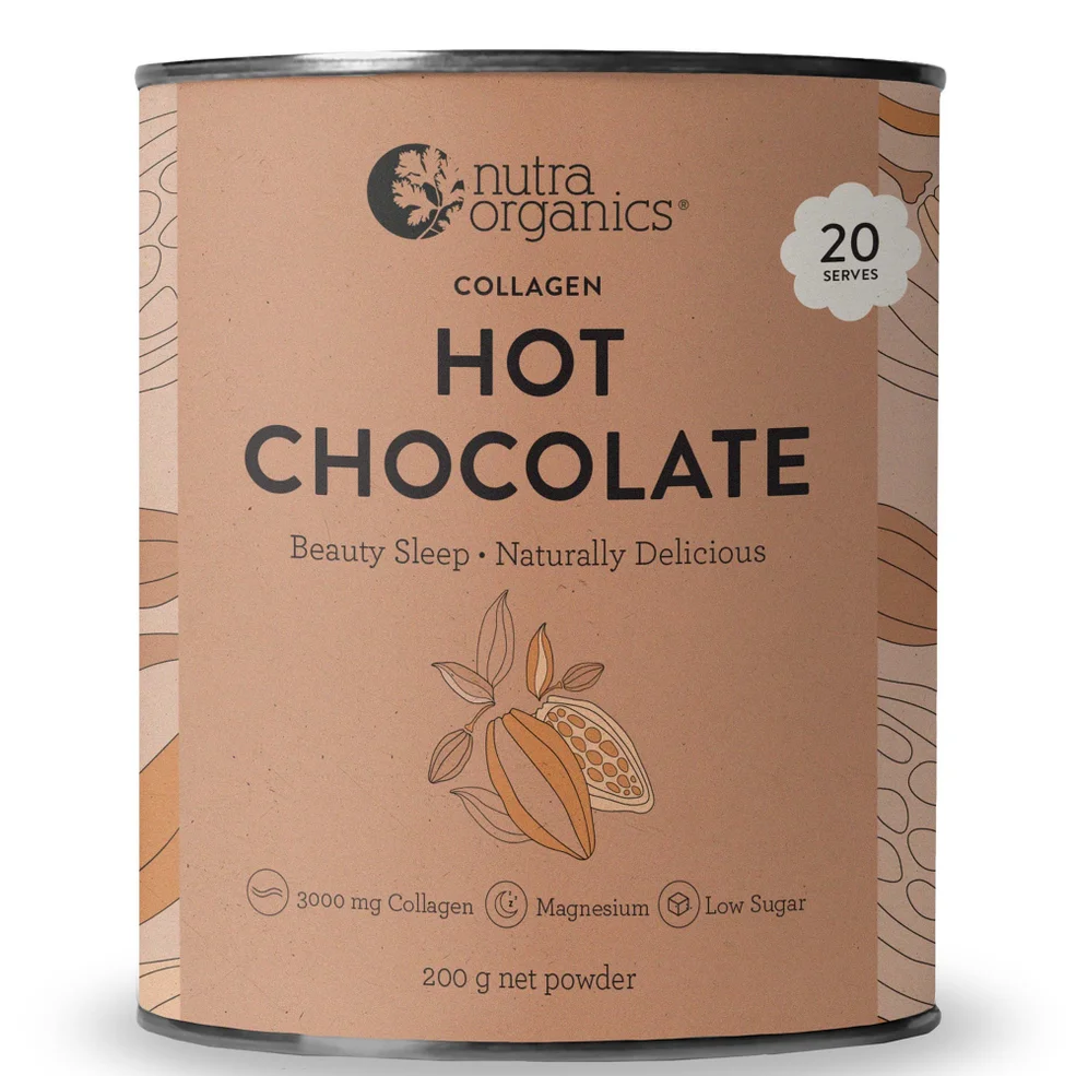 Nutra Organics Collagen Hot Chocolate Powder 200g Imagen 1