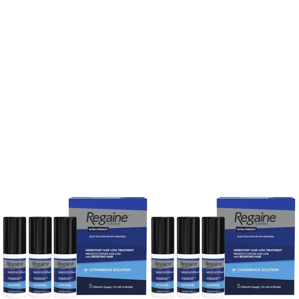 Regaine For Men Extra Strength Re-Growth Scalp Solution with 5% Minoxidil - 6 Month Supply Bundle Imagen 1