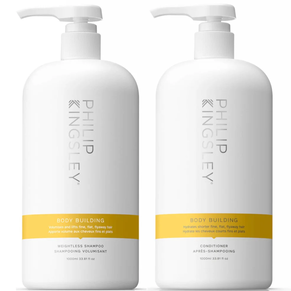 Philip Kingsley Body Building Shampoo 1000ml and Body Building Conditioner 1000ml Imagen 1