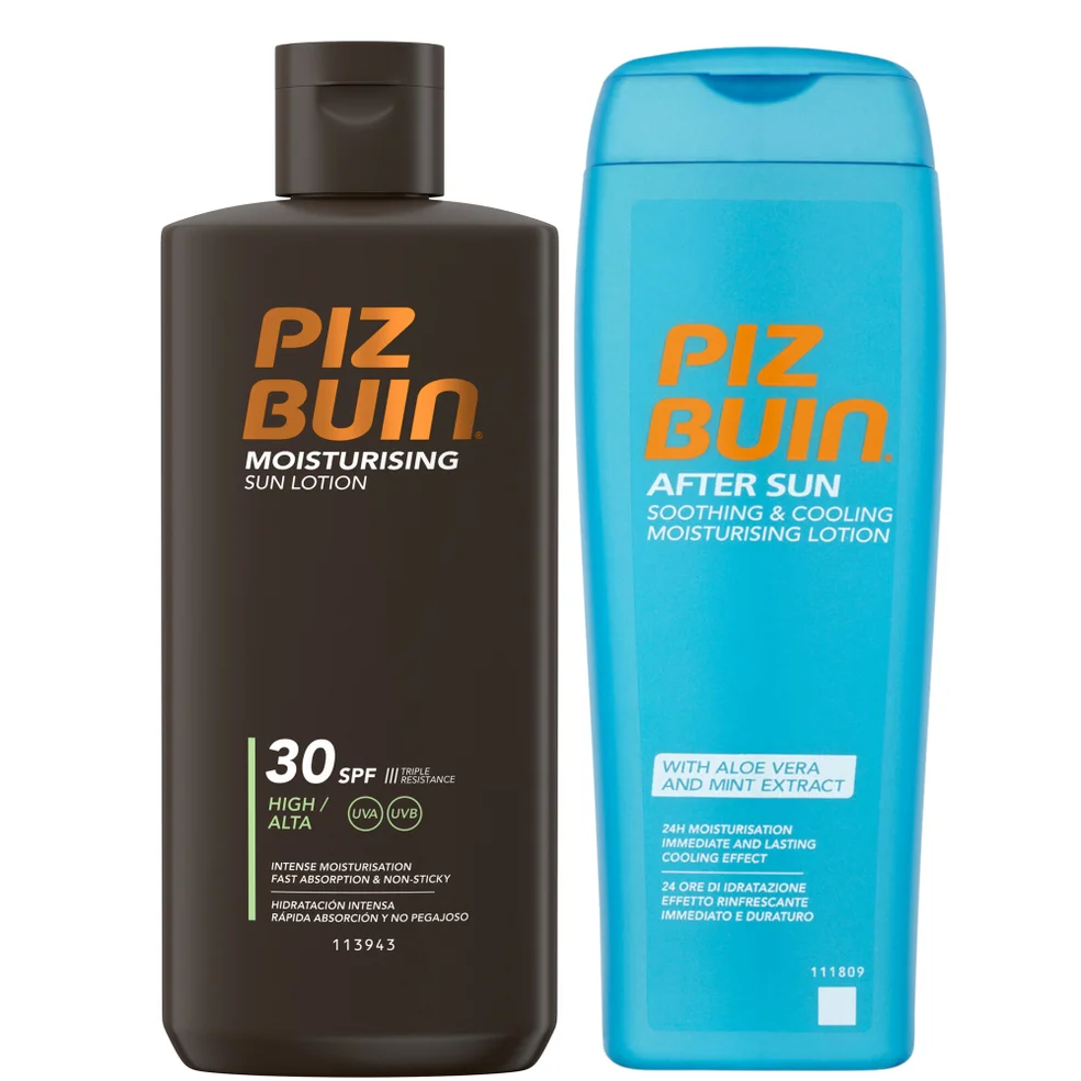 Piz Buin Moisturising SPF Sun Lotion and Aftersun Duo Imagen 1