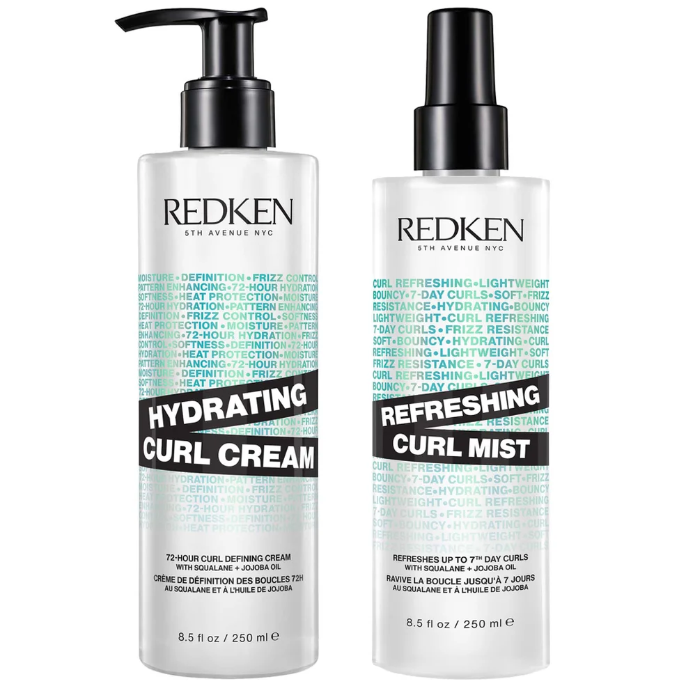 Redken Hydrating Curl Defining Cream and Refreshing Curl Hair Mist Bundle for Curly and Coily Hair Imagen 1