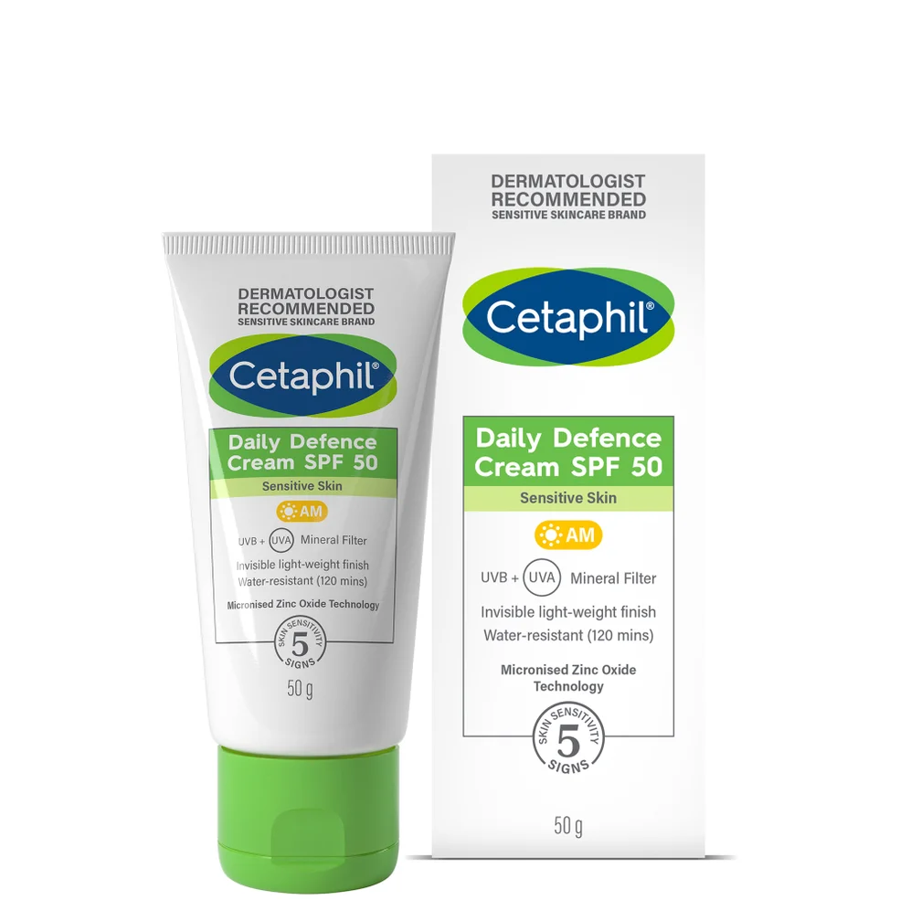 Cetaphil Daily Defence Cream SPF50 with UVA/UVB Filters for Sensitive Skin 50g Imagen 1
