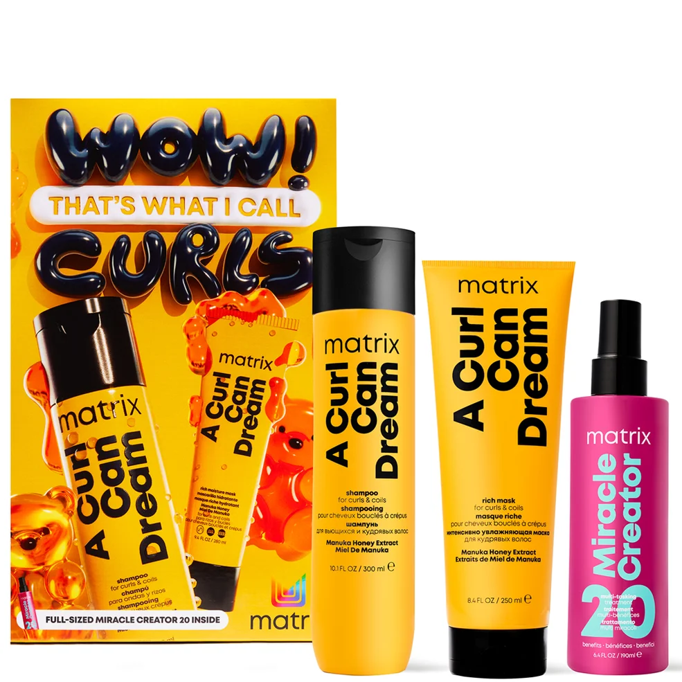 Matrix A Curl Can Dream Shampoo, Hair Mask and Miracle Creator Haircare Gift Set for Moisturising and Defining Curls/Coils Imagen 1