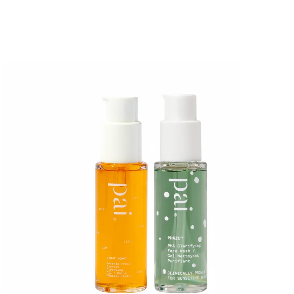 Pai Skincare Double Cleanse Duo - Light Work Rosehip Cleansing Oil 28ml and Phaze Rebalancing PHA Cleanser 28ml Imagen 1
