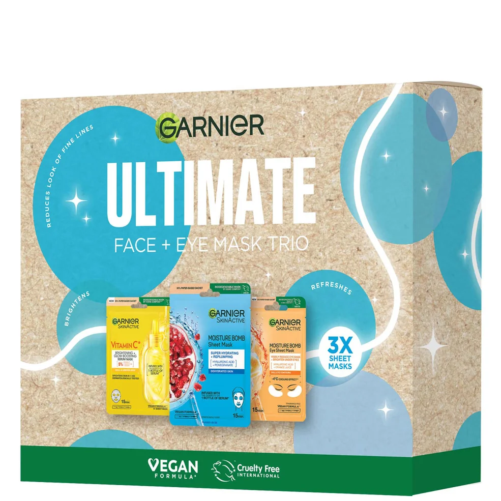 Garnier Ultimate Face and Eye Mask Trio Giftset Imagen 1