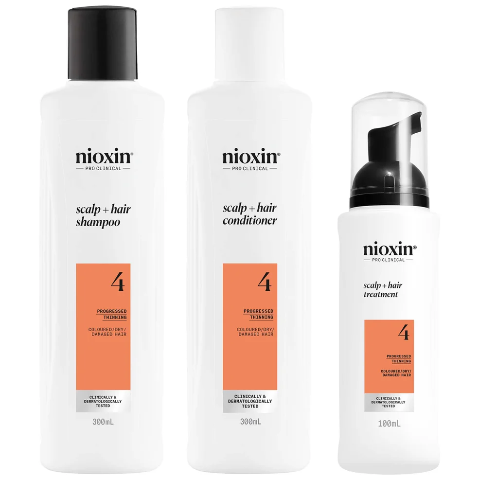 NIOXIN Scalp and Hair Thickening System 4 for Coloured Dry and Damaged Hair with Progressed Thinning Loyalty Kit Imagen 1