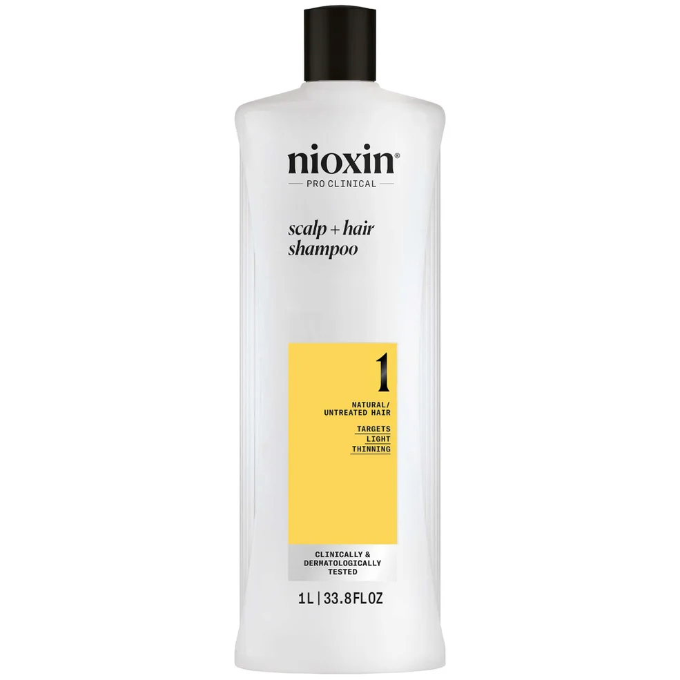 NIOXIN Scalp and Hair Thickening System 1 Shampoo for Natural Hair with Light Thinning 1L Imagen 1