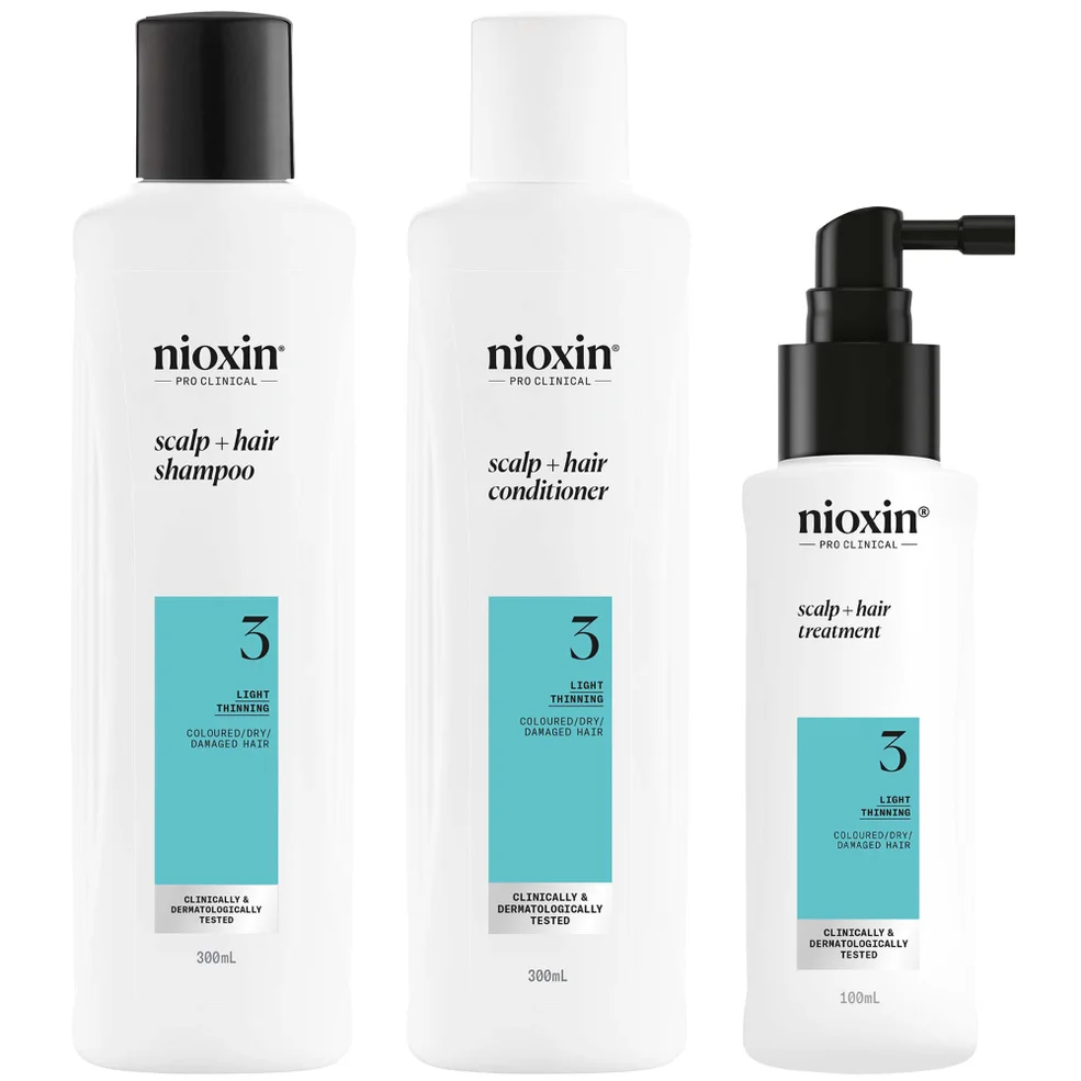 NIOXIN Scalp and Hair Thickening System 3 for Coloured Dry and Damaged Hair with Light Thinning Loyalty Kit Imagen 1