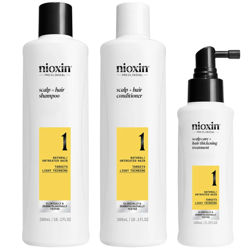 NIOXIN Scalp and Hair Thickening System 1 for Natural Hair with Light Thinning Loyalty Kit Imagen 1