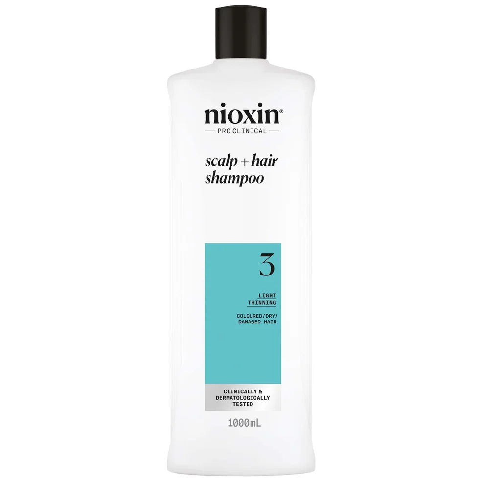 NIOXIN Scalp and Hair Thickening System 3 Shampoo for Coloured Dry and Damaged Hair with Light Thinning 1L Imagen 1