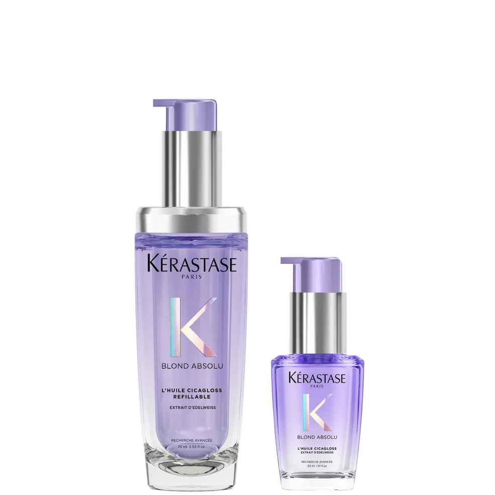 Kérastase Chroma Absolu Refillable Hair Oil 75ml and Refill Capsule Duo for colour treated hair Imagen 1